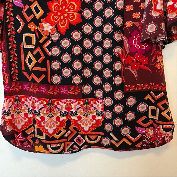 Trina Turk Womens 100% Silk Kirkwood Printed Top, sz medium - Picture 8 of 9